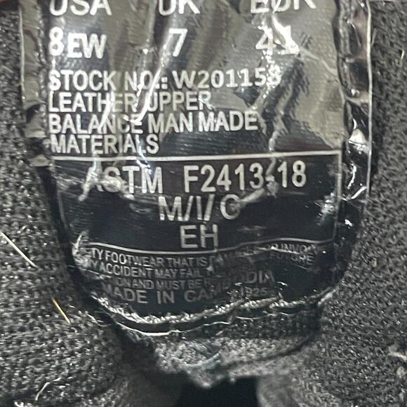 Wolverine Work Boots‎ Men 8EW Black Leather Waterproof ASTM F2413-18 Safety Toe - Picture 13 of 15